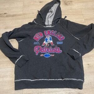 NFL‎ New England Patriots Hoodie Sweatshirt Team Apparel Women's Medium Gray